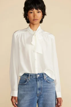 Milla Washable Silk Bow Blouse