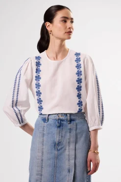 Placed Embroidery Blouse