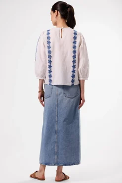 Placed Embroidery Blouse