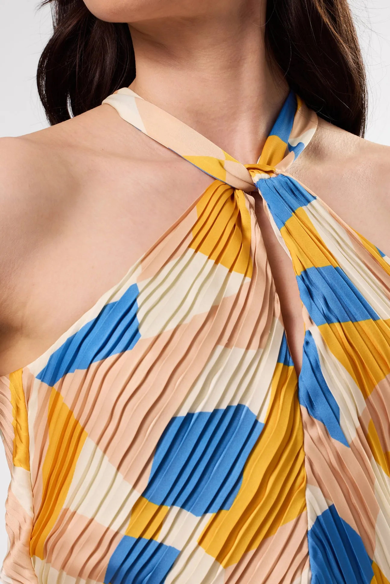 Pleat Recycled Sateen Dress