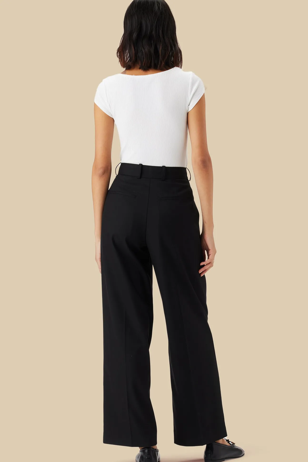 Pleated Wide Leg Trouser
