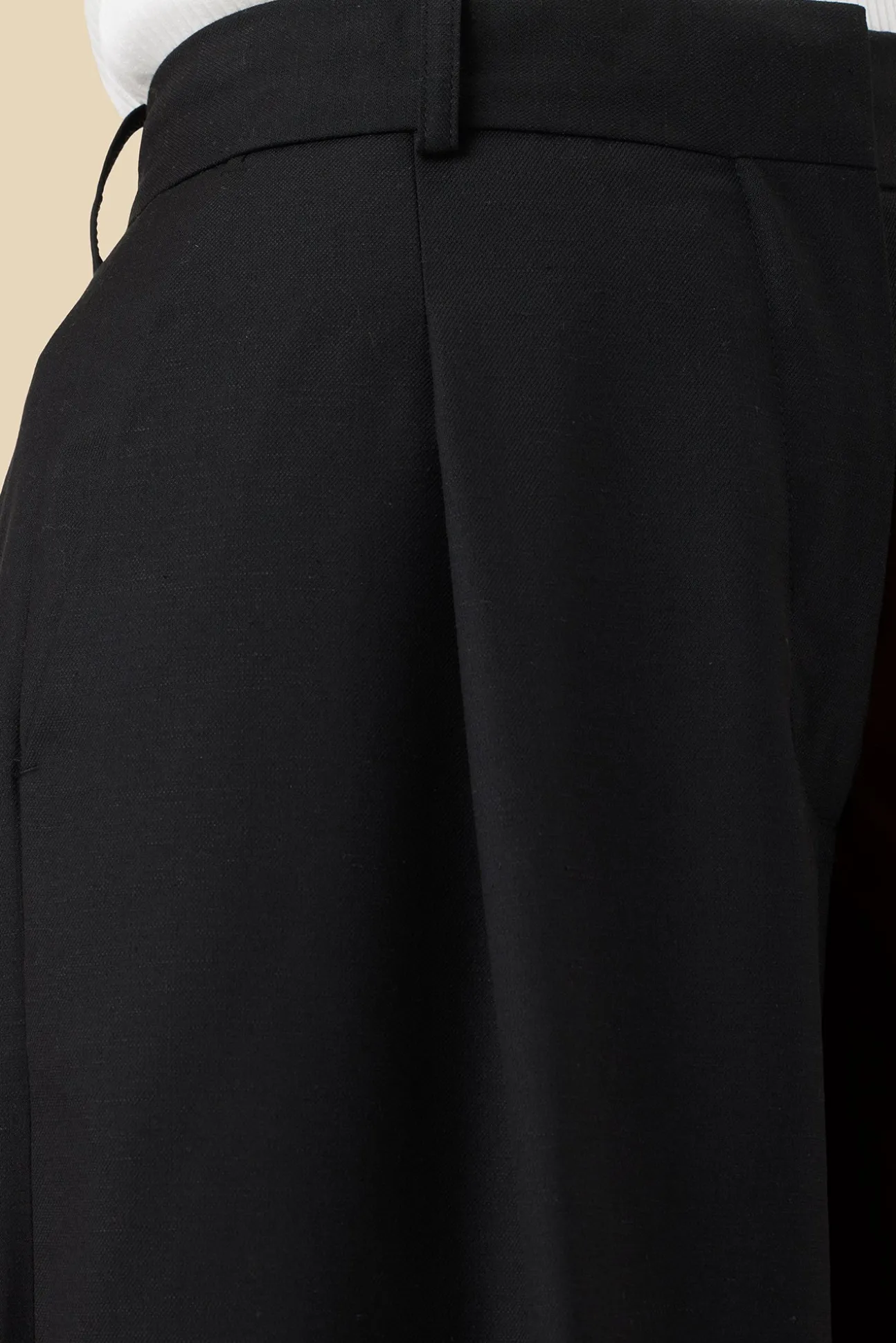 Pleated Wide Leg Trouser