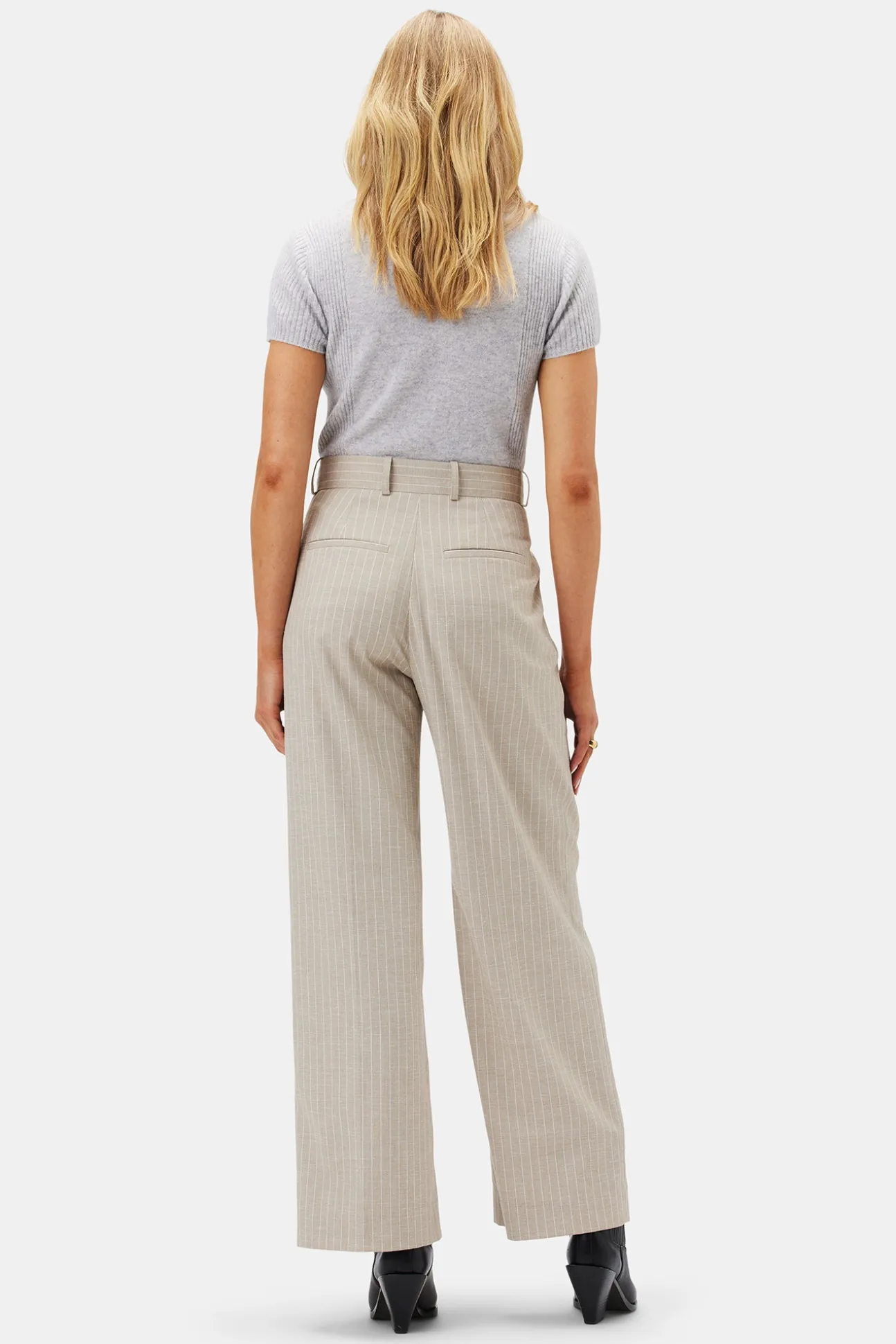 Pleated Wide Leg Trouser