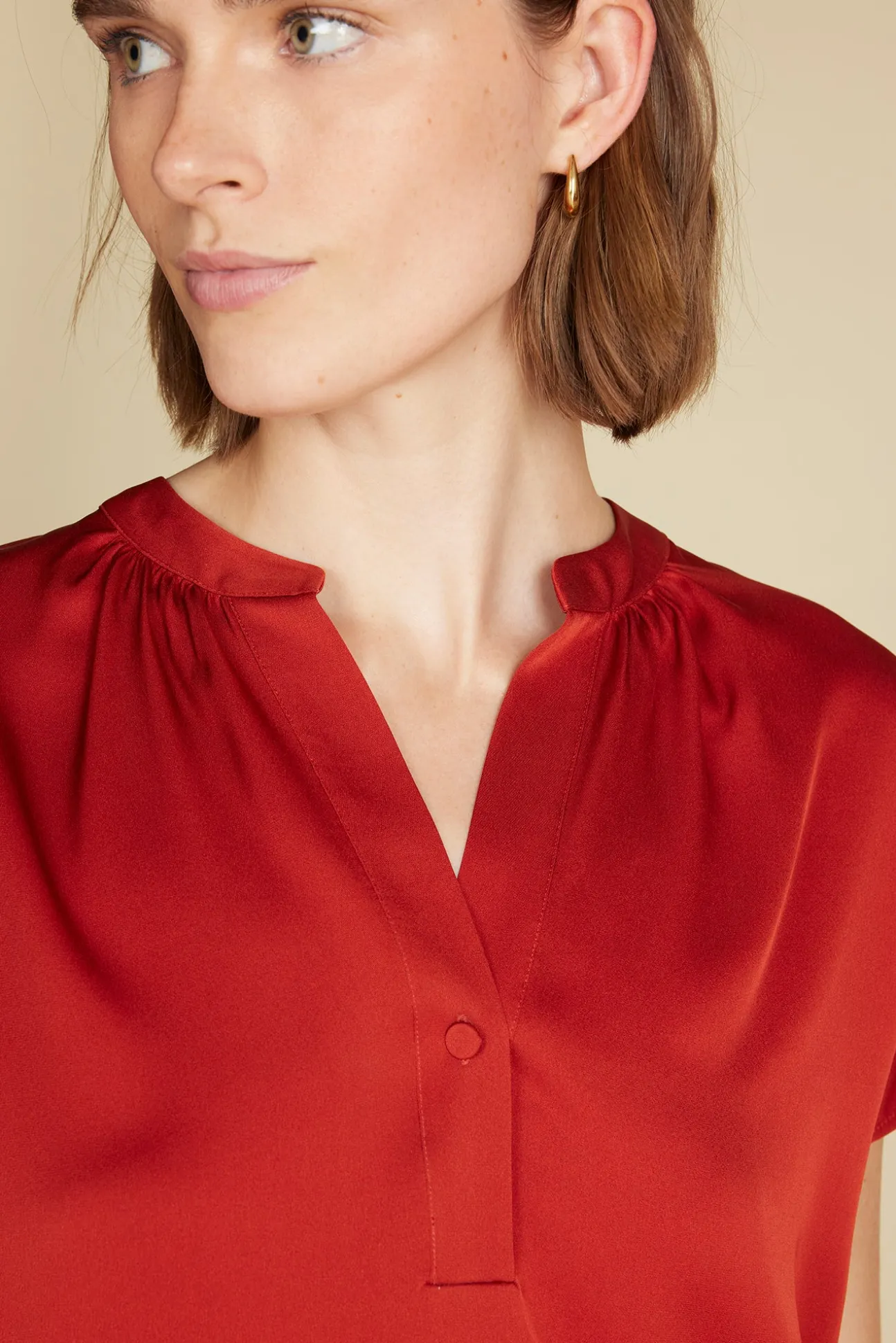 Renata Stretch Silk Blouse