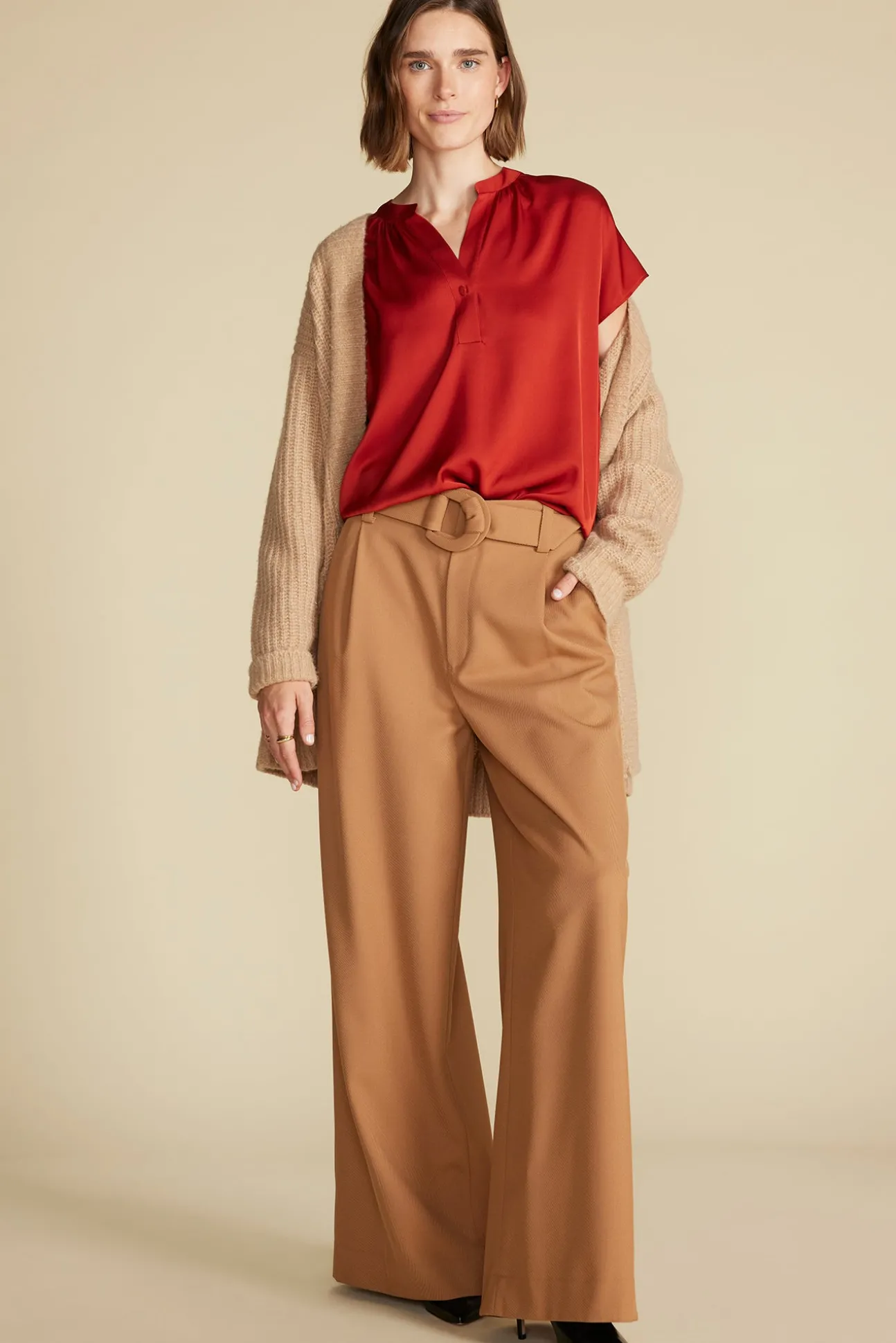 Renata Stretch Silk Blouse