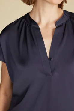 Renata Stretch Silk Blouse
