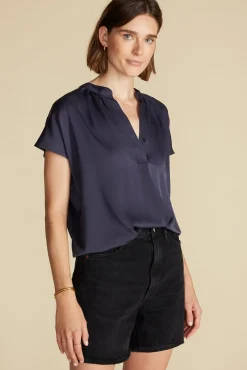 Renata Stretch Silk Blouse