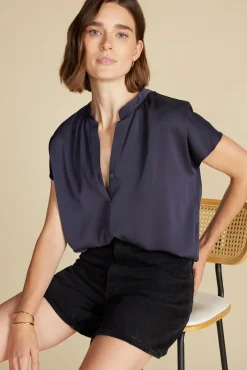 Renata Stretch Silk Blouse