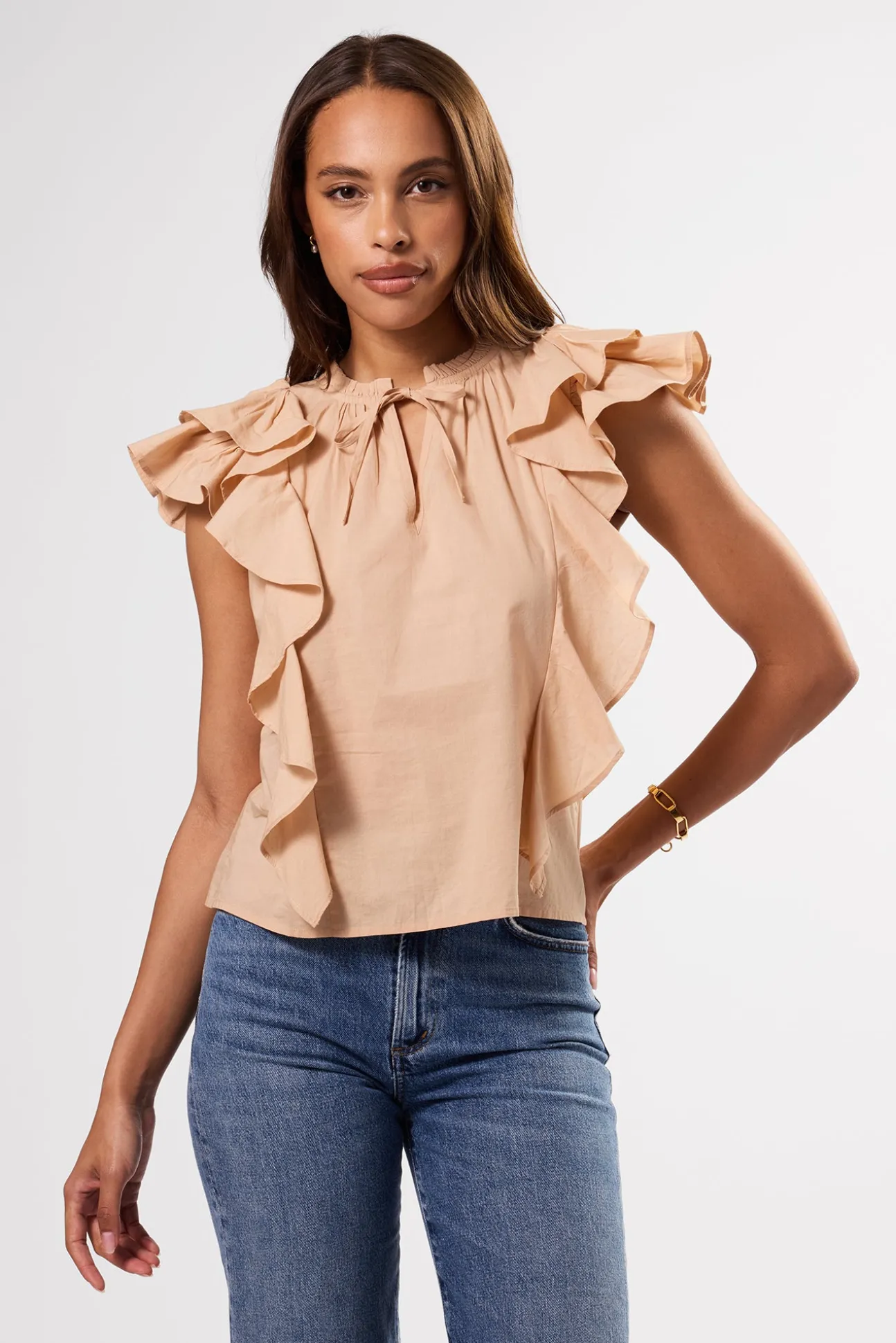 Ruffle Sleeve Top