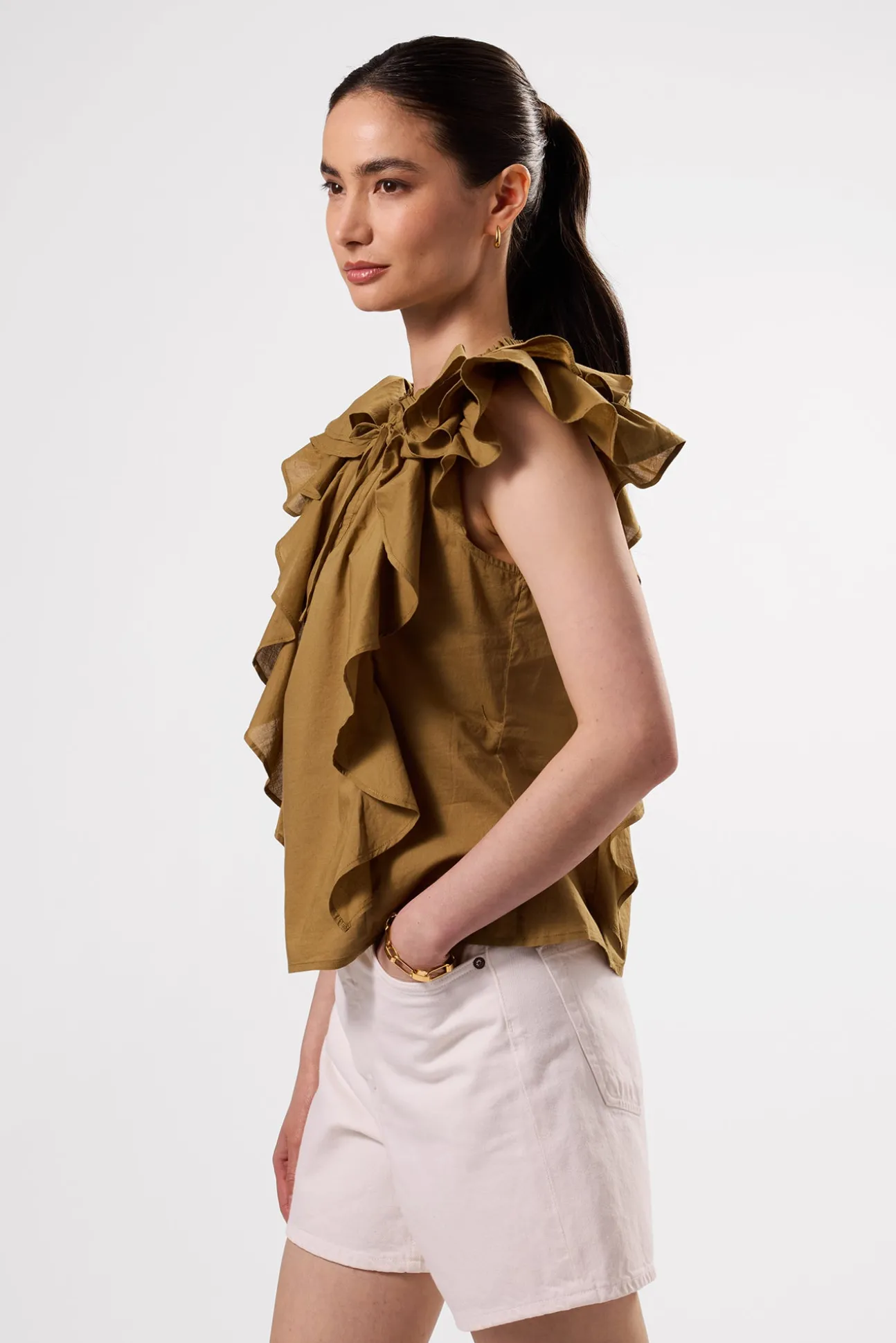 Ruffle Sleeve Top