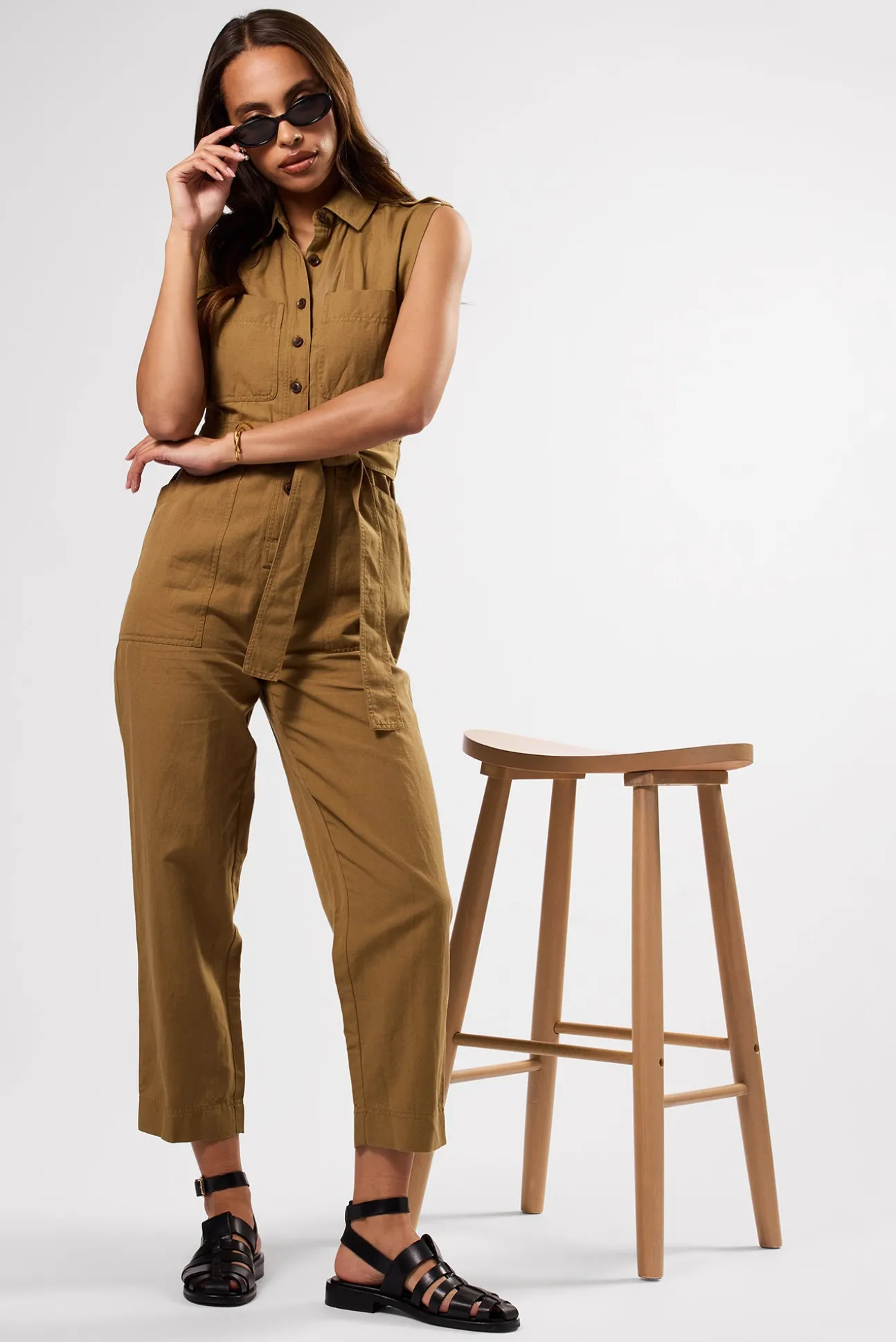 Sienna Cotton Linen Jumpsuit