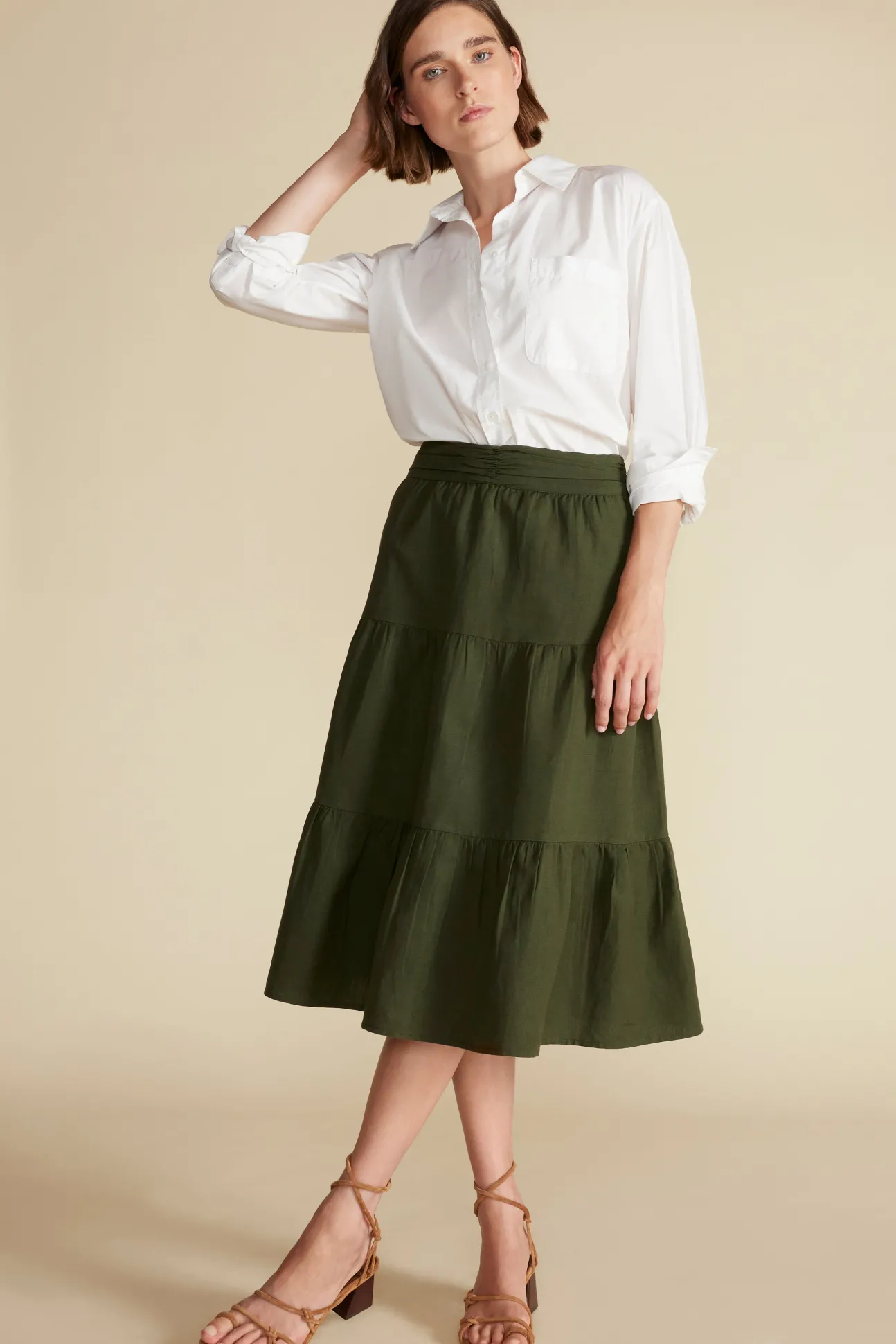 Silas Cotton Linen Skirt
