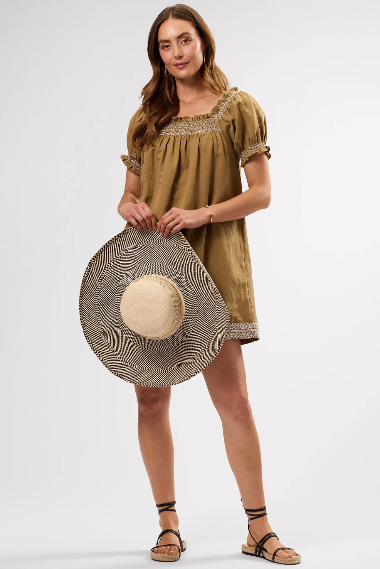 Smocked Embroidery Dress
