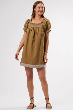 Smocked Embroidery Dress