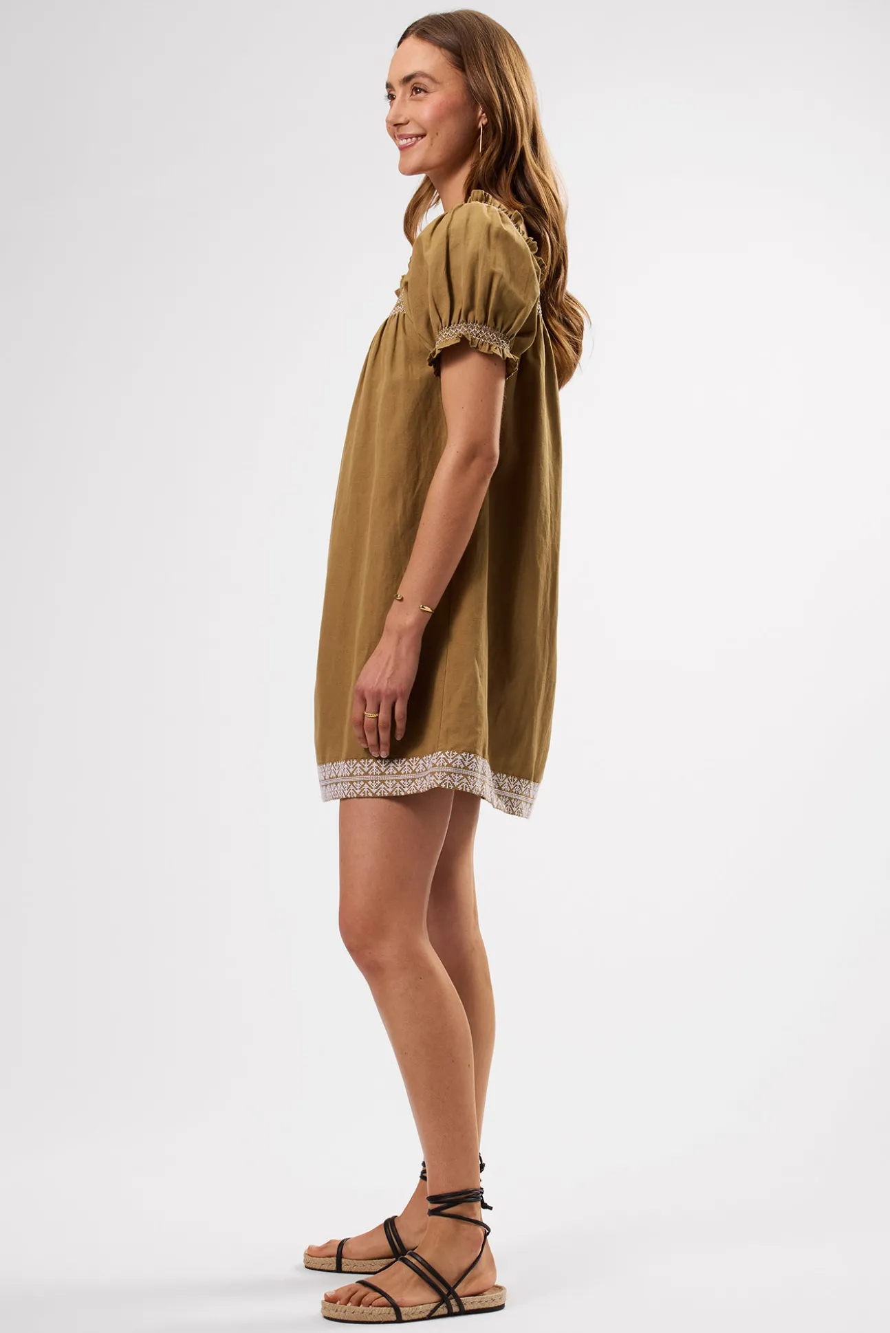 Smocked Embroidery Dress