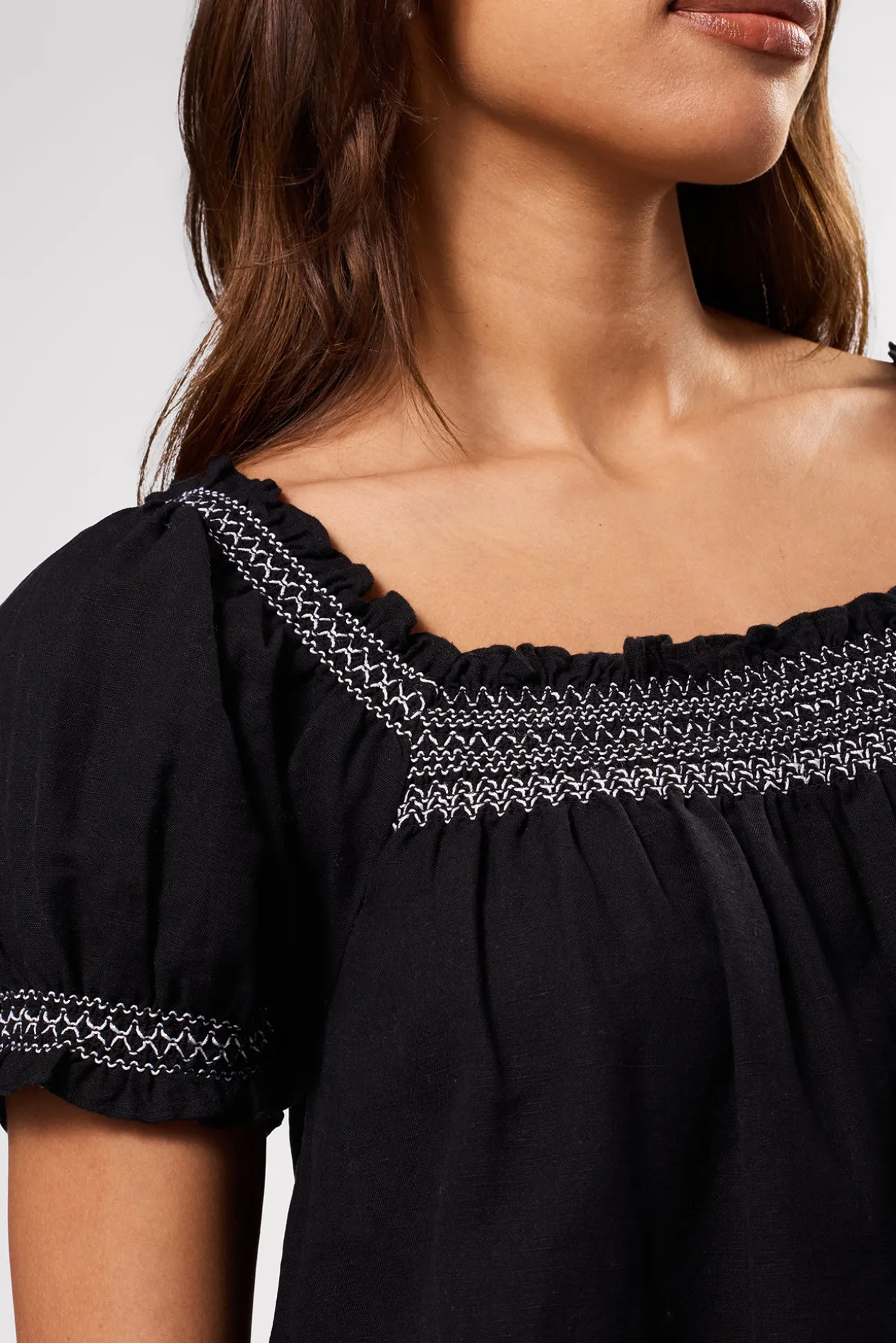 Smocked Embroidery Dress