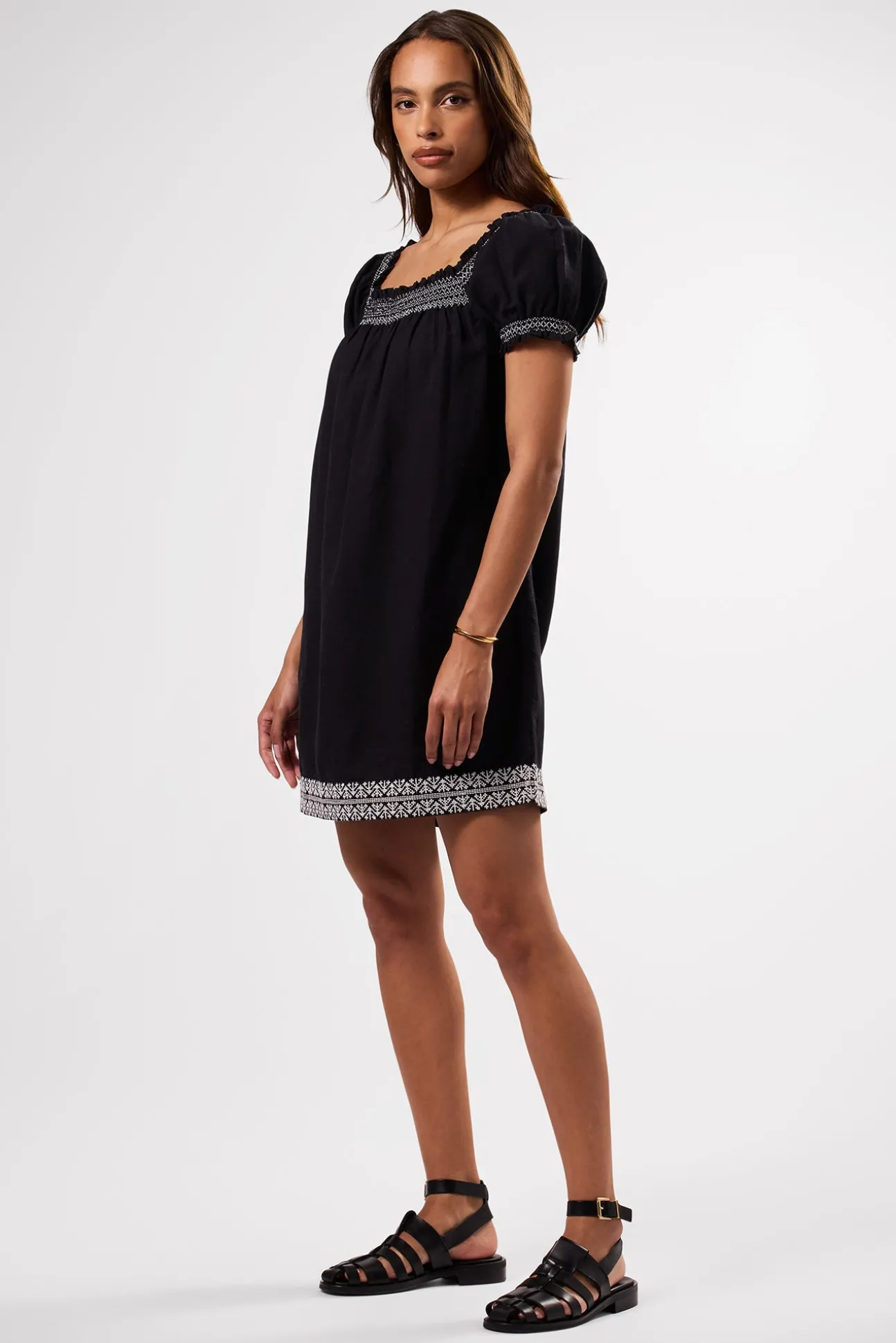 Smocked Embroidery Dress