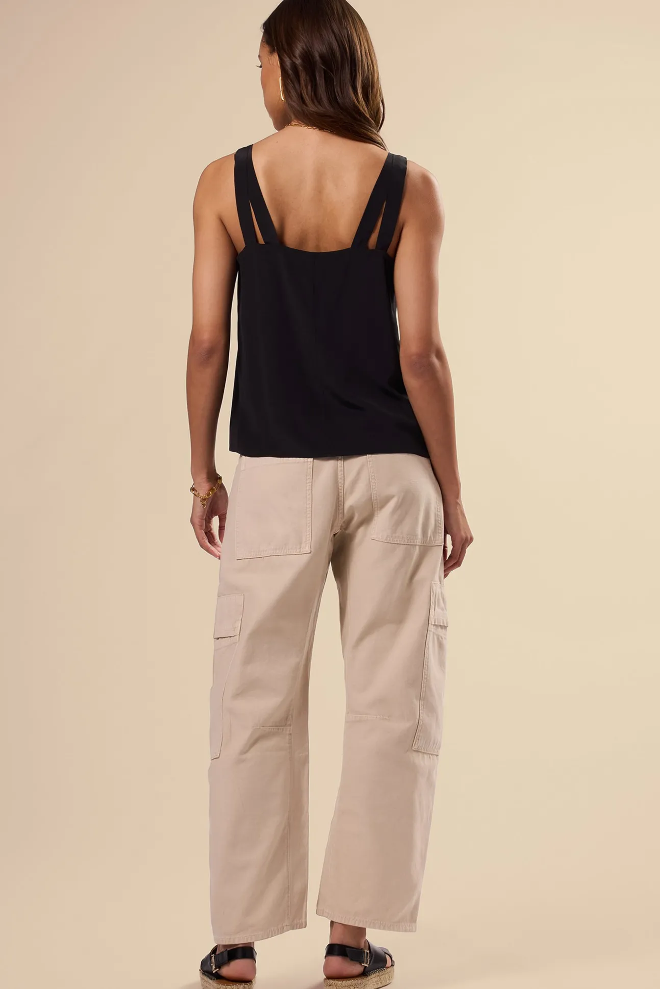 Twist Strap Washable Silk Tank