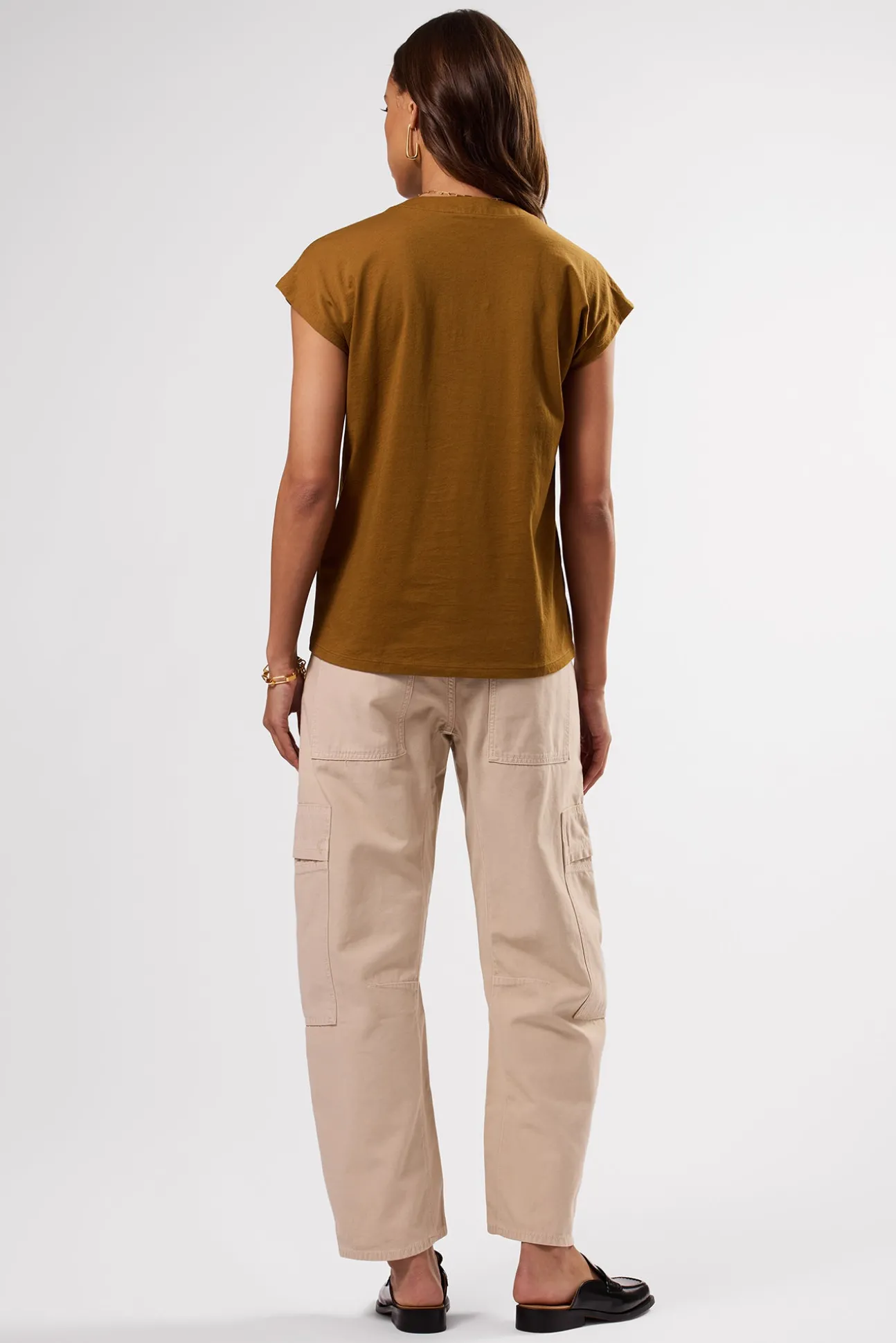 V Neck Solid Tee