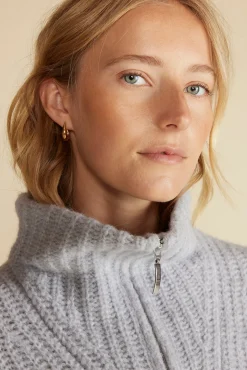 Veronique Chunky Half Zip Pullover Sweater