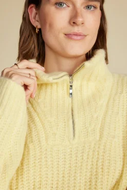 Veronique Chunky Half Zip Pullover Sweater