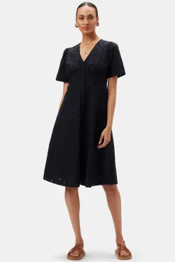 Violette Organic Cotton Eyelet Dress