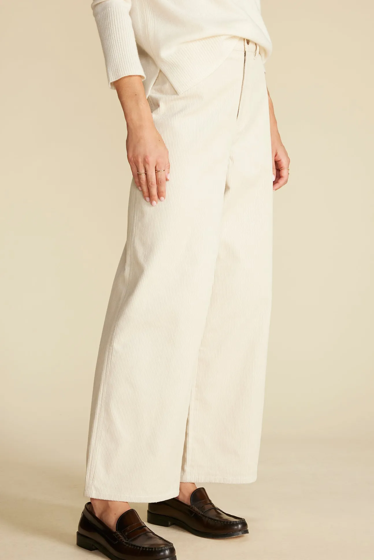 Wide Leg Utility Corduroy Pant