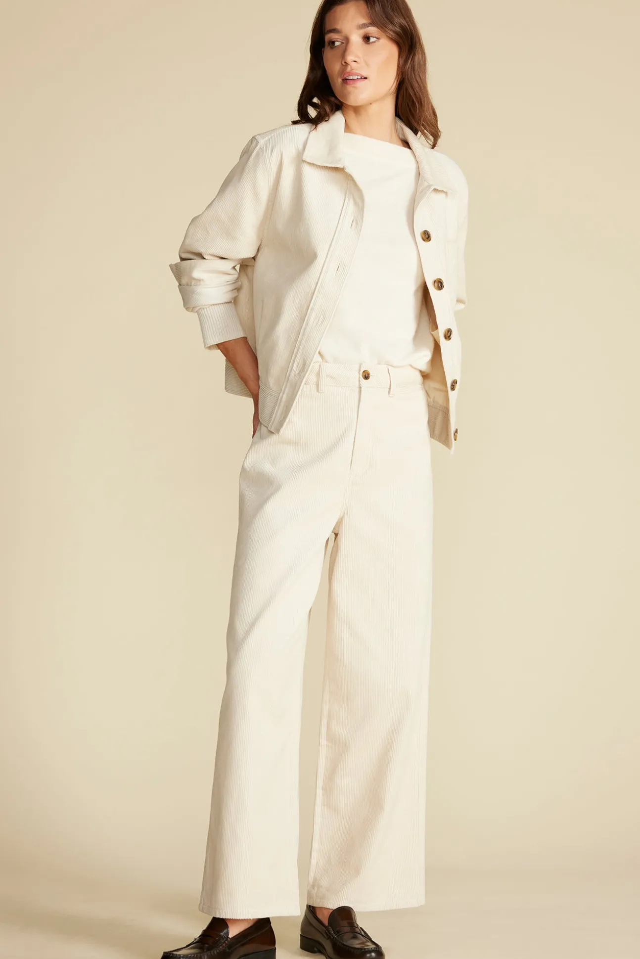 Wide Leg Utility Corduroy Pant