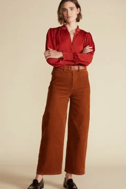 Wide Leg Utility Corduroy Pant
